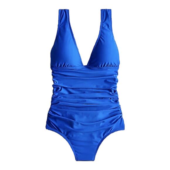 J. Crew Other - J.Crew Ruched Femme One Piece Swimsuit Regal Blue 24 NEW